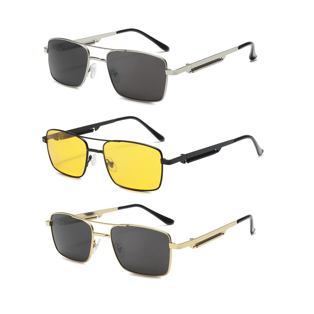 Spring Style 3Pcs/set Rectangle Sunglasses Fashion Metal Frame Women Men Ellipse Sun Glasses for Female Male Square Sunglasses