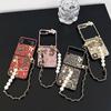 For Samsung Zflip5 Mobile Phone Case for Huawei Pocket2 Pearl Bracelet Glitter Sequins High-end Bow
