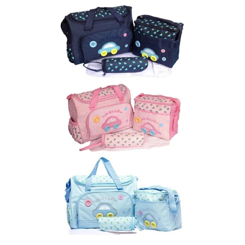 4Pcs Multifunctional Baby Changing Bag Set Spacious and Practical Baby Changing Bag Set for Modern Parenting Needs