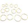 6Pairs/Set Fashion Circle Hoop Dangle Earrings Pendant for Female Daily Outfits
