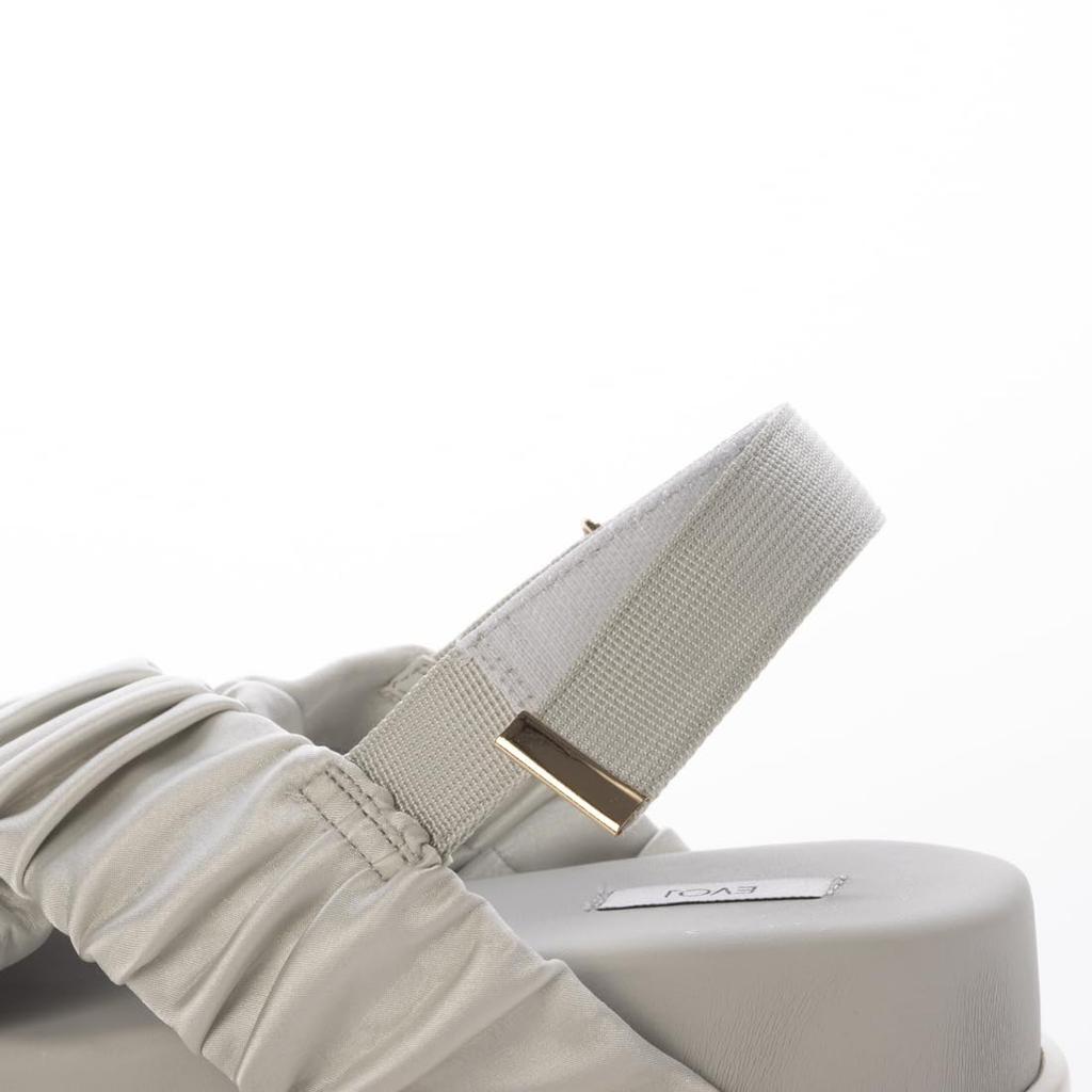 EVOL Women's Shirred Cross Belt Platform Sandals (Sizes XS-L, Soft) IY5636 GY