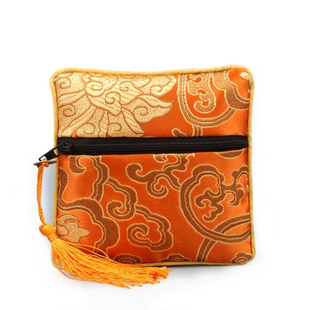 Jewelry Packaging Chinese Style Coin Purse Silk Jewelry Organizer Brocade Pouch Jewelry Storage Bag
