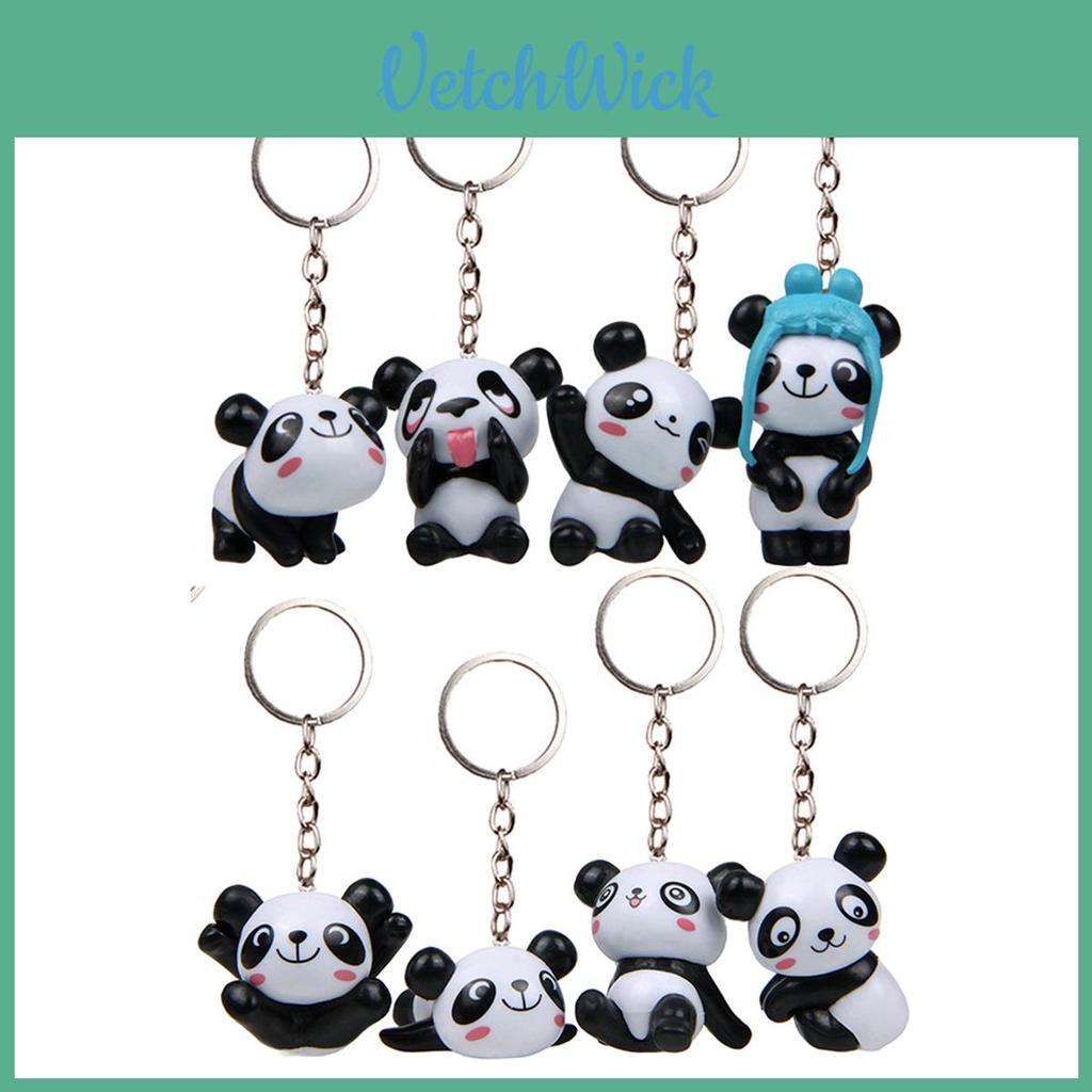 Plastic Panda Keyring With Cartoon Animal Shape For Collectors And Office Gifts