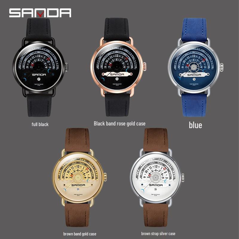 Sanda Universal Luxury Quartz Waterproof Watch for Business and Commuting - High-End Couple's Wristwatch