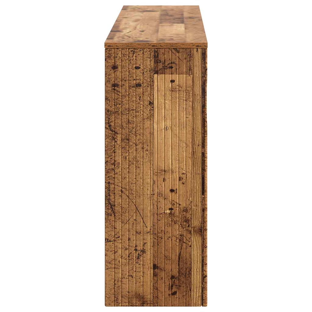 Console Table Striped Rustic Wood 155 x 29 x 74 cm Engineered Wood