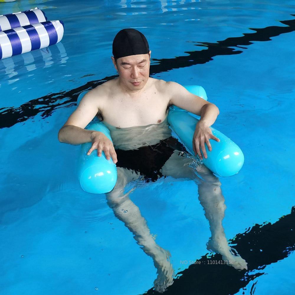 Water Hammock Recliner Inflatable Floating Swimming Mattress Sea Swimming Ring Pool Party Toy Lounge Bed For Swimming