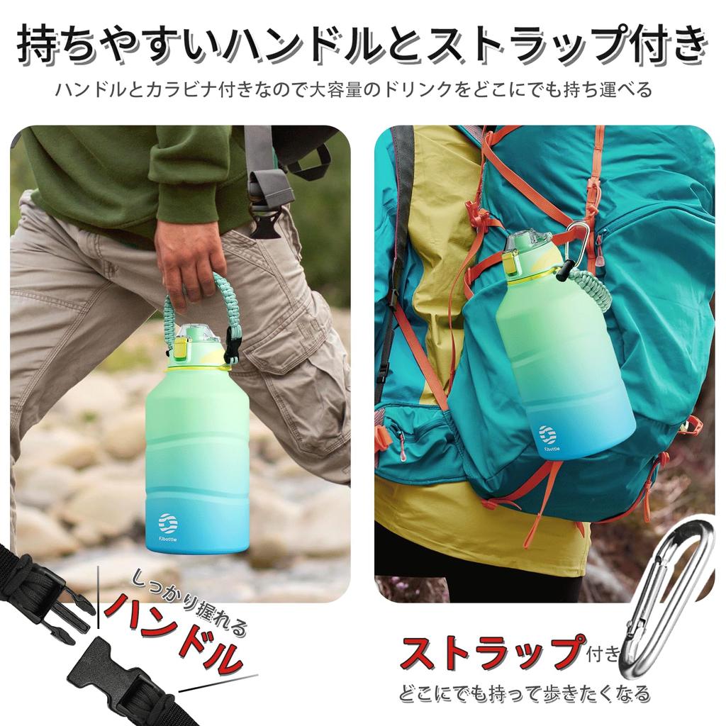 FJbottle Liter Vacuum Insulated Water Bottle with Direct Sports Jug Sports Sports Drink Large Portable Wide Easy To Stainless Steel Bottle with