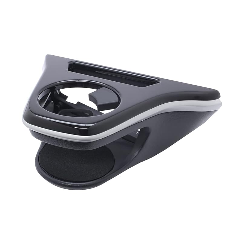 Tsuchiya Yac Vehicle-Specific Toyota Corolla Cross Air Conditioner Drink Holder for Passenger Seat, Black/Silver, 16.4cm Long x 14cm Wide x 21.9cm