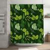 Green Leaves Shower Curtain Bathroom Decor Greenery Waterproof Fabric Polyester Liner for Bathtub 72 Inches X 84 Inches Free Siz