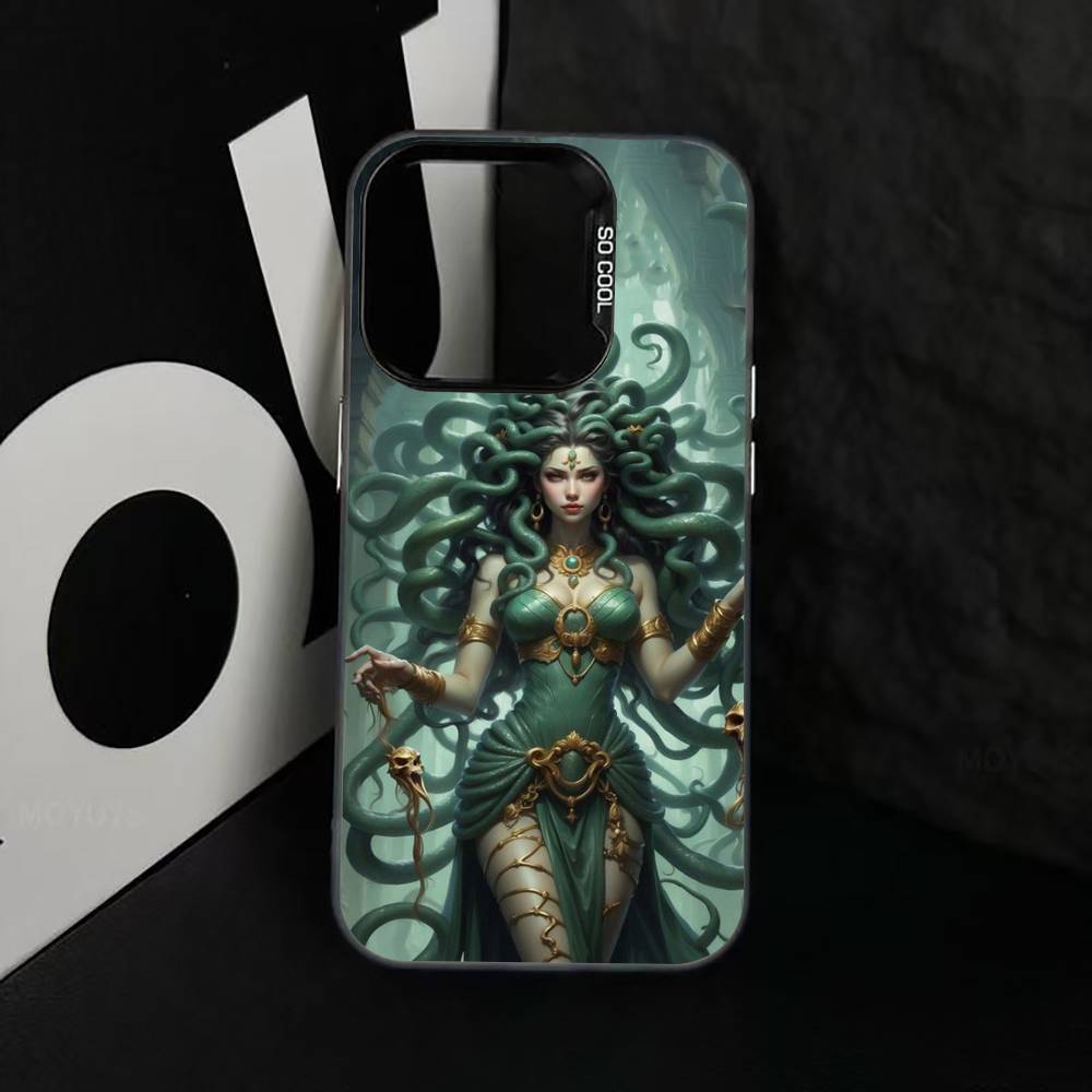 Medusa G-Mythology Phone Case For iPhone 17,16,15,14,13,12,11 Plus,Pro Max,XS,Colorful Silver Phone case Funda Cover