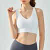 Fixed Cup with Chest Pad Summer Yoga Vest Exercise Strap Backless Bra Running Exercise Underwear Cycling Tops