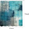 Cyan Abstract Shower Curtain for Modern Bathrooms, Moisture-Proof & No-Drill Installation