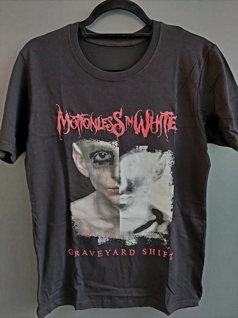 Misfits Crimson Ghost Psychedelic Skull Print Cotton TShirt Horror Punk Band Unisex Short Sleeve Tee