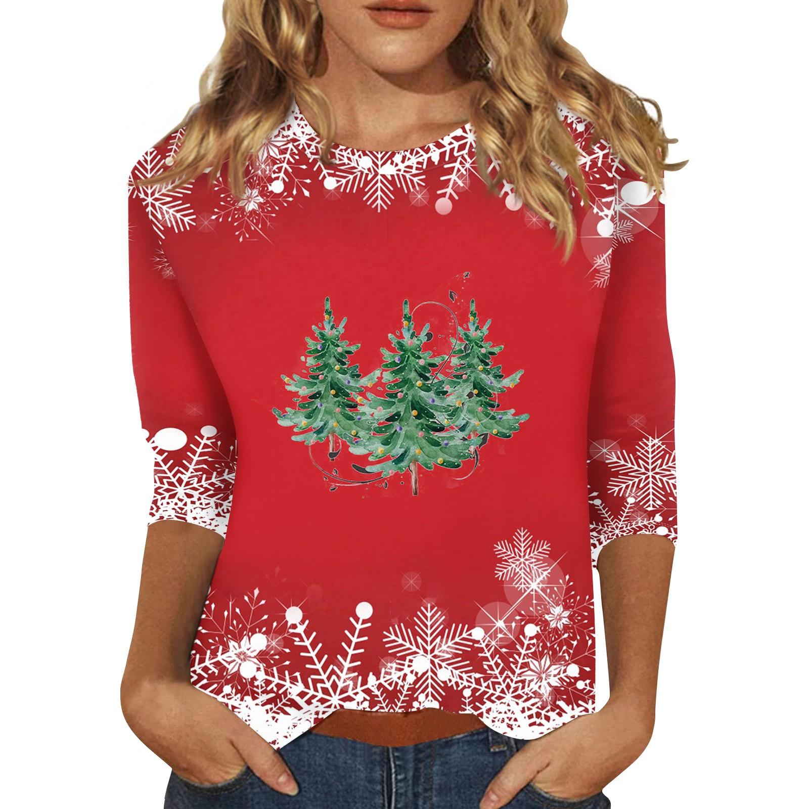 

Рубашки с рукавом 3/4 для женщин, футболки с принтом, блузки, повседневные, больших размеров, базовые топы, пуловеры XXXL