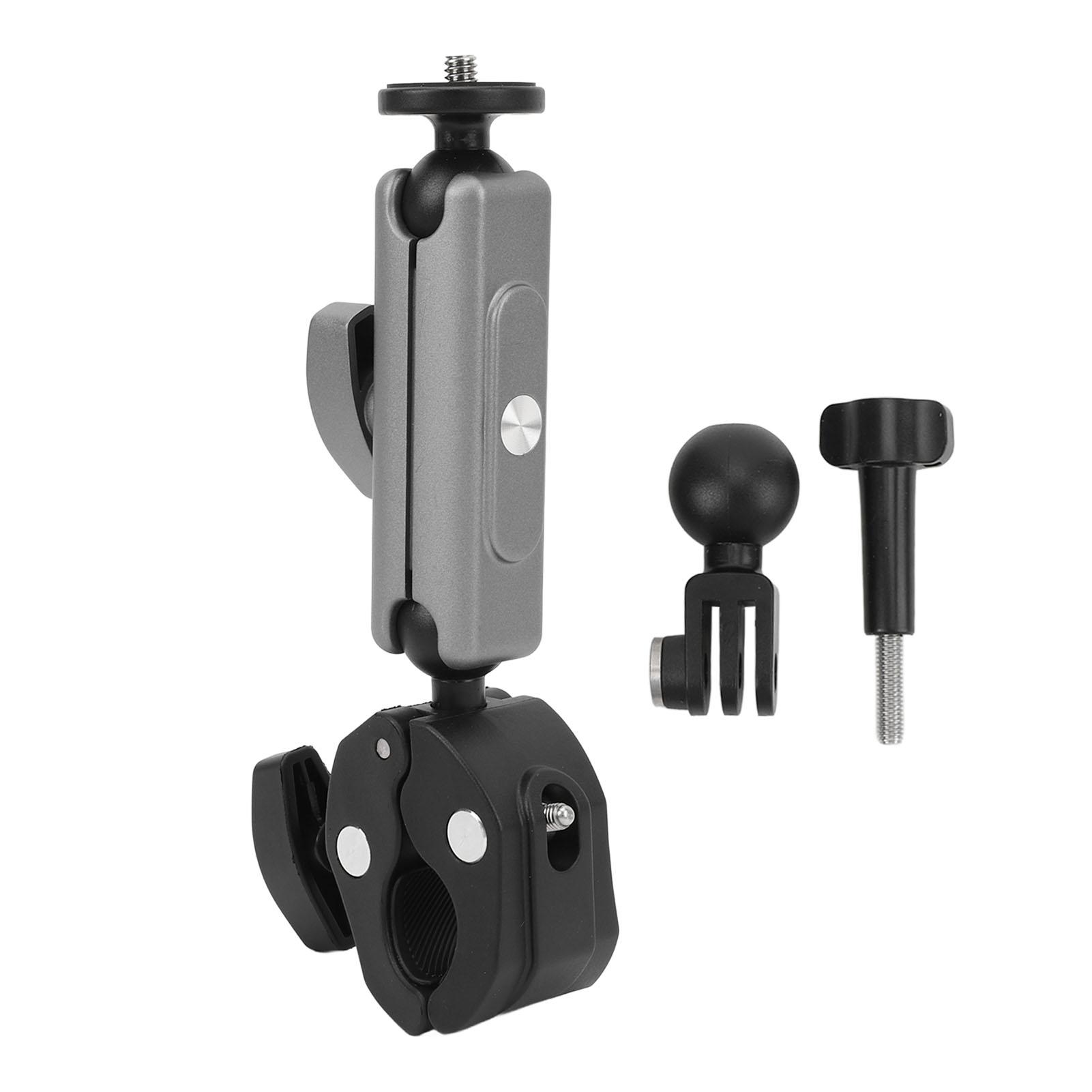 

Camera Jaw Clamp Mount with 14 Inch Mount 360 Degree Adjustable Dual Ball Head Cycling Clamp Mount