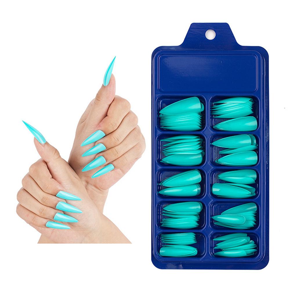 24/100Pcs Candy Color False Nail Tips Full Cover Matte Acrylic Ballerina Fake Nails Tip DIY Beauty Manicure Extension Tools