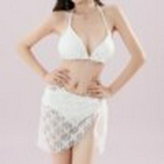 Korean-Inspired Spicy Girl Bikini Swimsuit - Sexy Internet Celebrity Hot Spring Style with Jewelry Accents