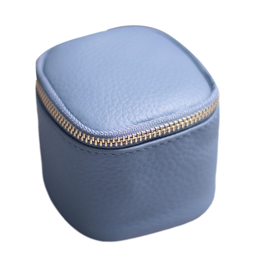 Earphone Case PU Leather Cosmetic Bag Square Shape Waterproof Makeup Bag Mini Size Portable Design Clutch Bag Makeup Organizer