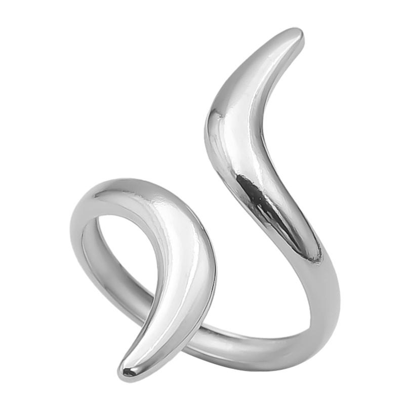 Geometria Semplice Moda Acciaio Inossidabile Anelli Aperti Per Donne Uomini Accessori Colore Argento Cuore Sole Rotondo Base Vuota Fai da Te Anillos