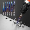 Hex Shanks Metric Tap Drill Bits 3 to M10 Titaniums Plated HSS for Easy Hole Tapping Chamfering