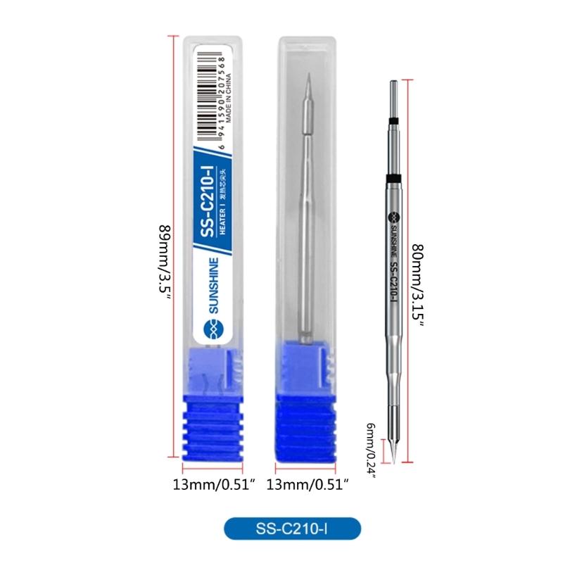 Lead-free C210 Soldering Tip, for JBC C210 T210 T26 T26D S21 Welding Tip- Fast Heating C210-I/IS/K Head-for SMD Welding