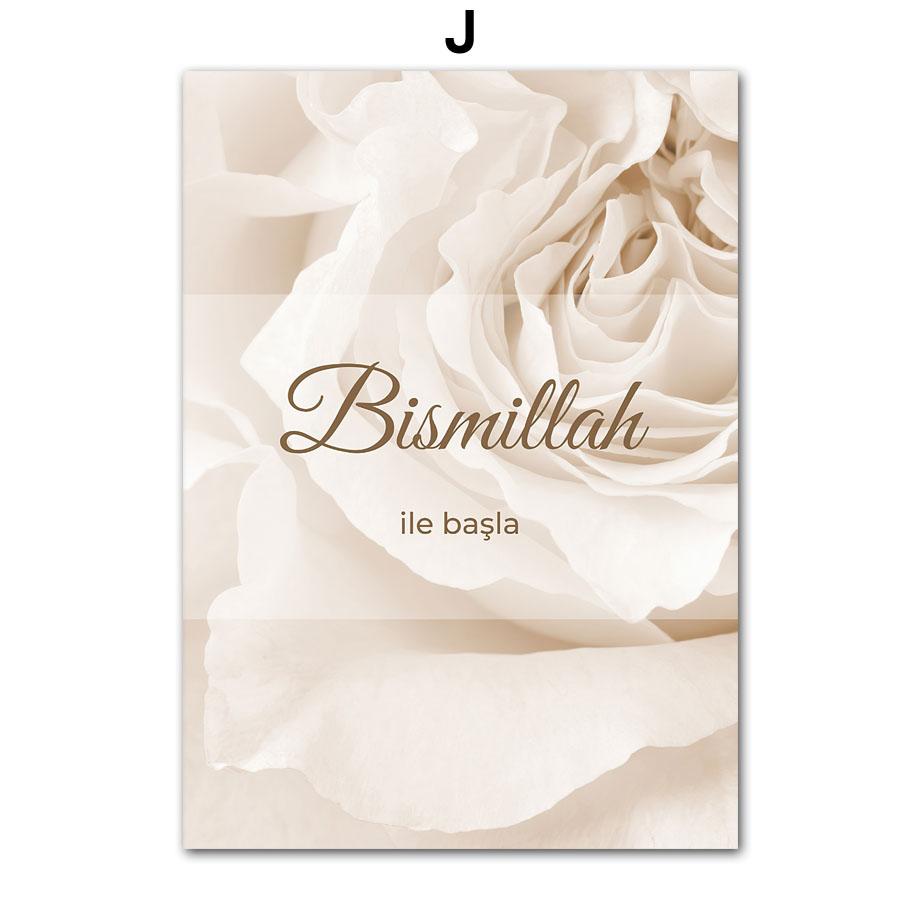 Islamische marokkanische Schilfrohr-Beige-Blumen-Boho-Nordic-Poster, Wandkunst, Leinwandgemälde und Drucke, Wandbilder für Wohnzimmer-Dekoration