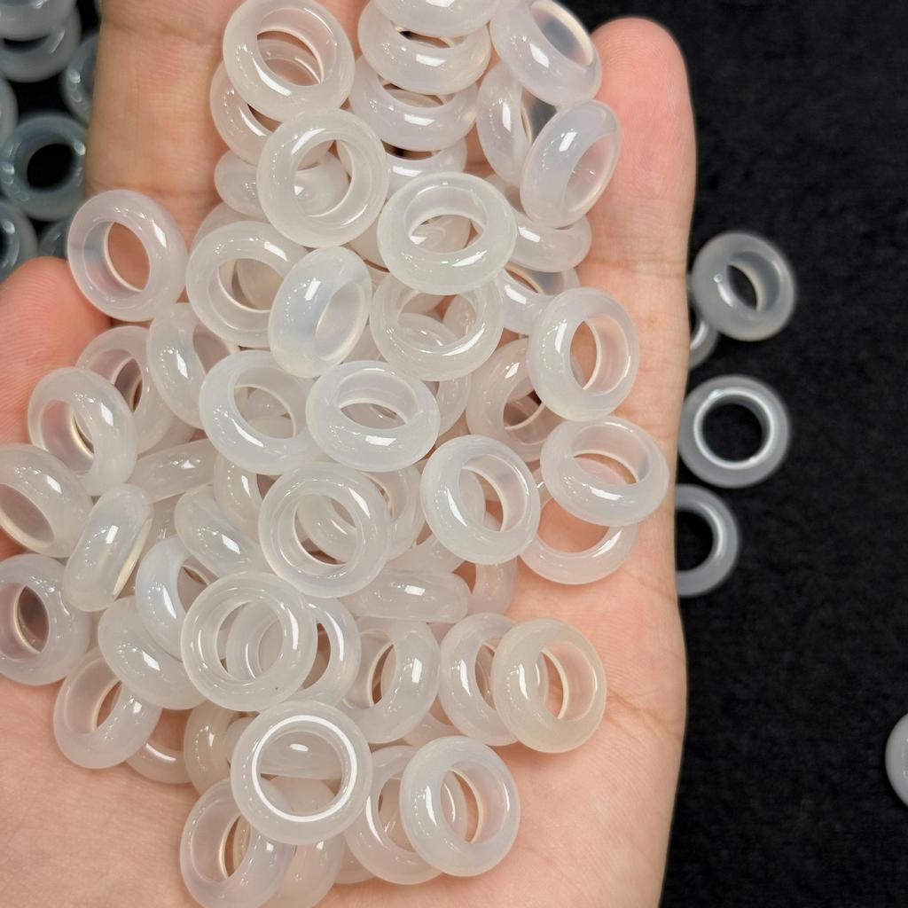 Lychee Jelly Agate Running Ring DIY Bracelet with High Ice Chalcedony