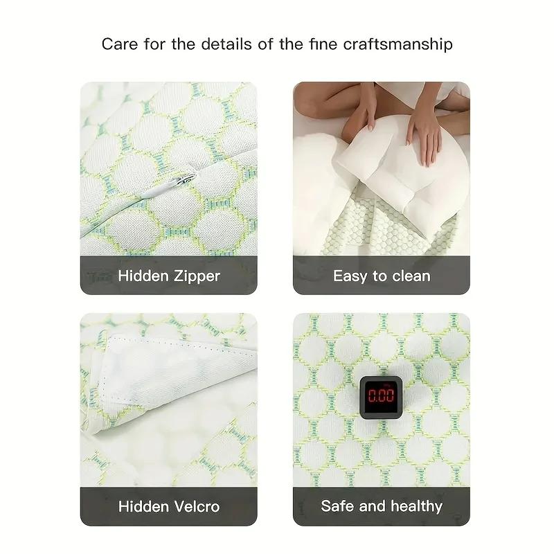 Adjustable U-Shaped Pregnancy Pillow-Soft-Touch Full Body Support Cushion Removable Cover Portable Back Pillow for Side Sleeping
