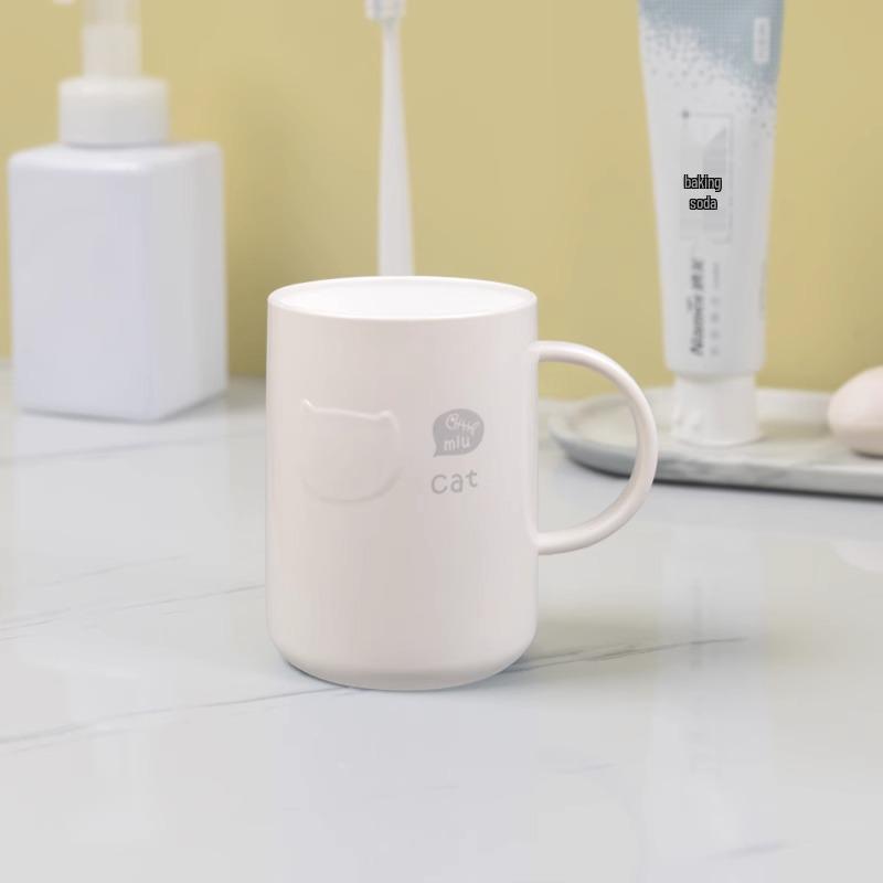 Kreskówkowa para, szczoteczka do zębów i kubek do płukania ust z uchwytem - Pogrubiony, uroczy i trwały