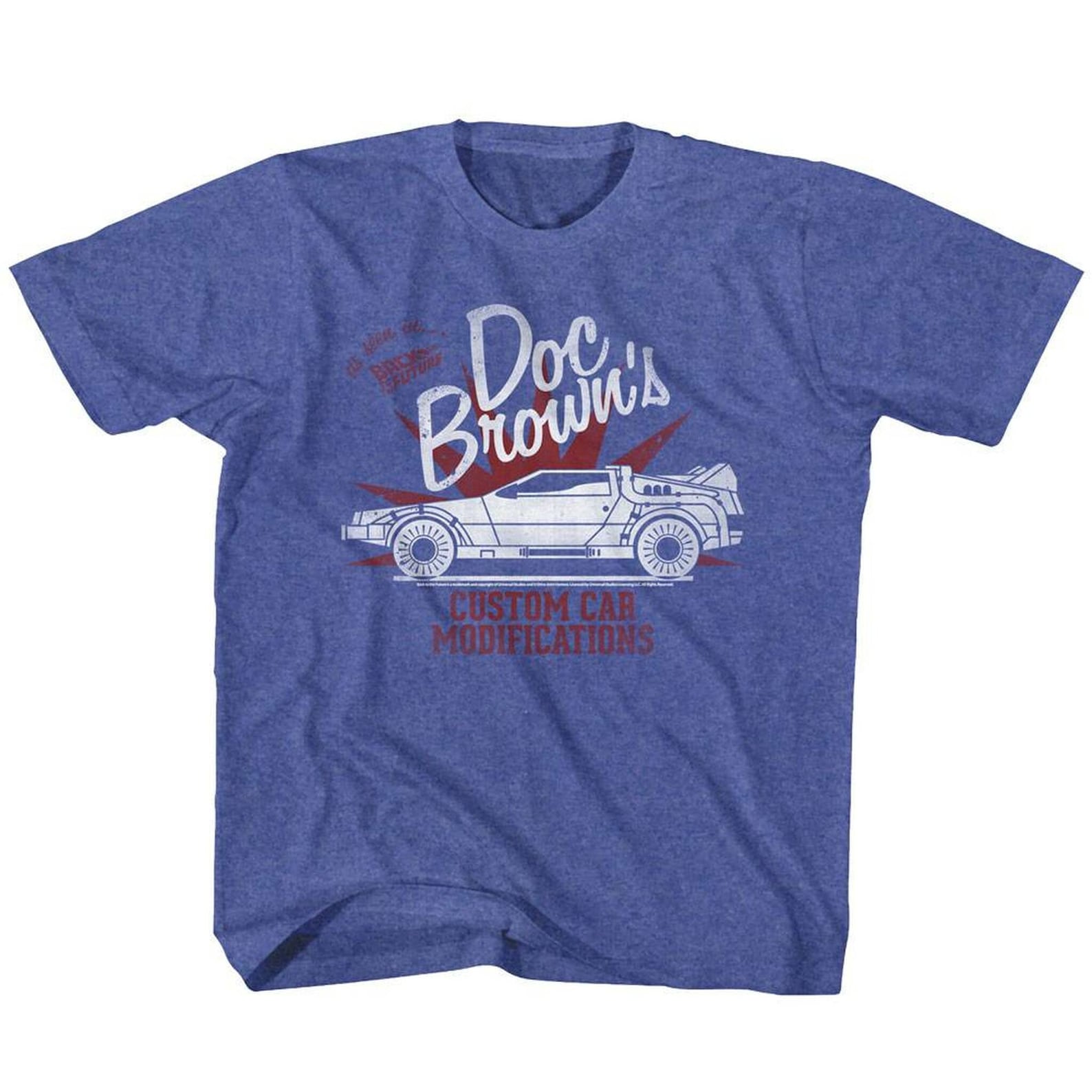 Back to the Future Doc Brown s Vintage Royal Kids T-Shirt Youth Unisex 100