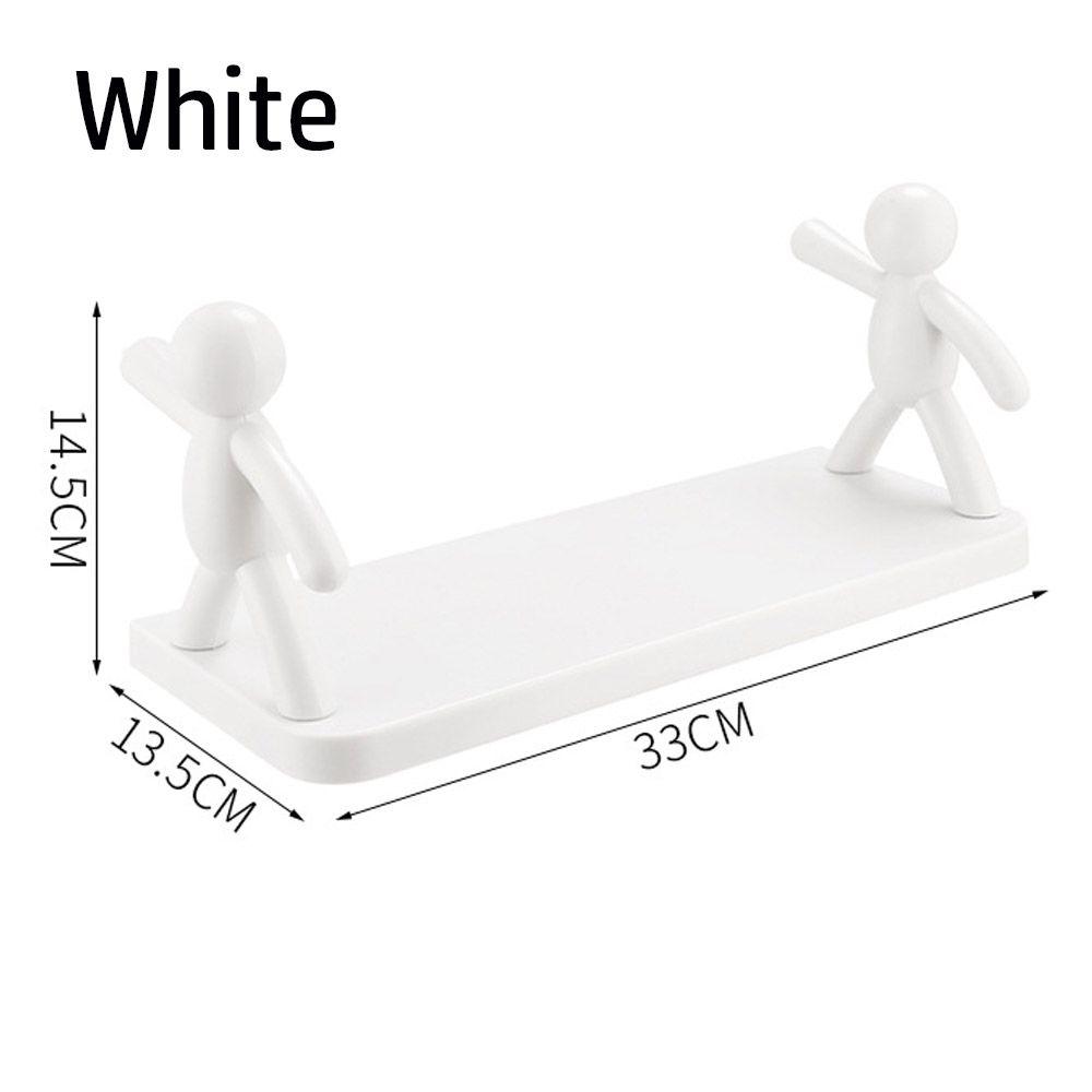 

White Color Bathroom Cosmetic Shelf Plastic Material Office Storage Accessories Home Storage