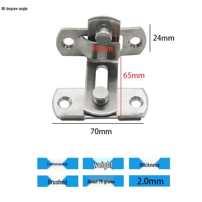 Stainless Steel Anti-Theft Indoor Door & Window Lock Bolt