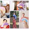 Silk Folding Bamboo Folding Japanese Clothing Heat Fireworks Respect for the Aged Present [GWHOLE] Women's Fan, High-Quality Fan, Large, Durable,