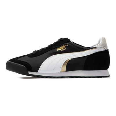 Roma OG Nylon Double FS - Black Gold Unisex Sneakers White Team-Gold 390634-01