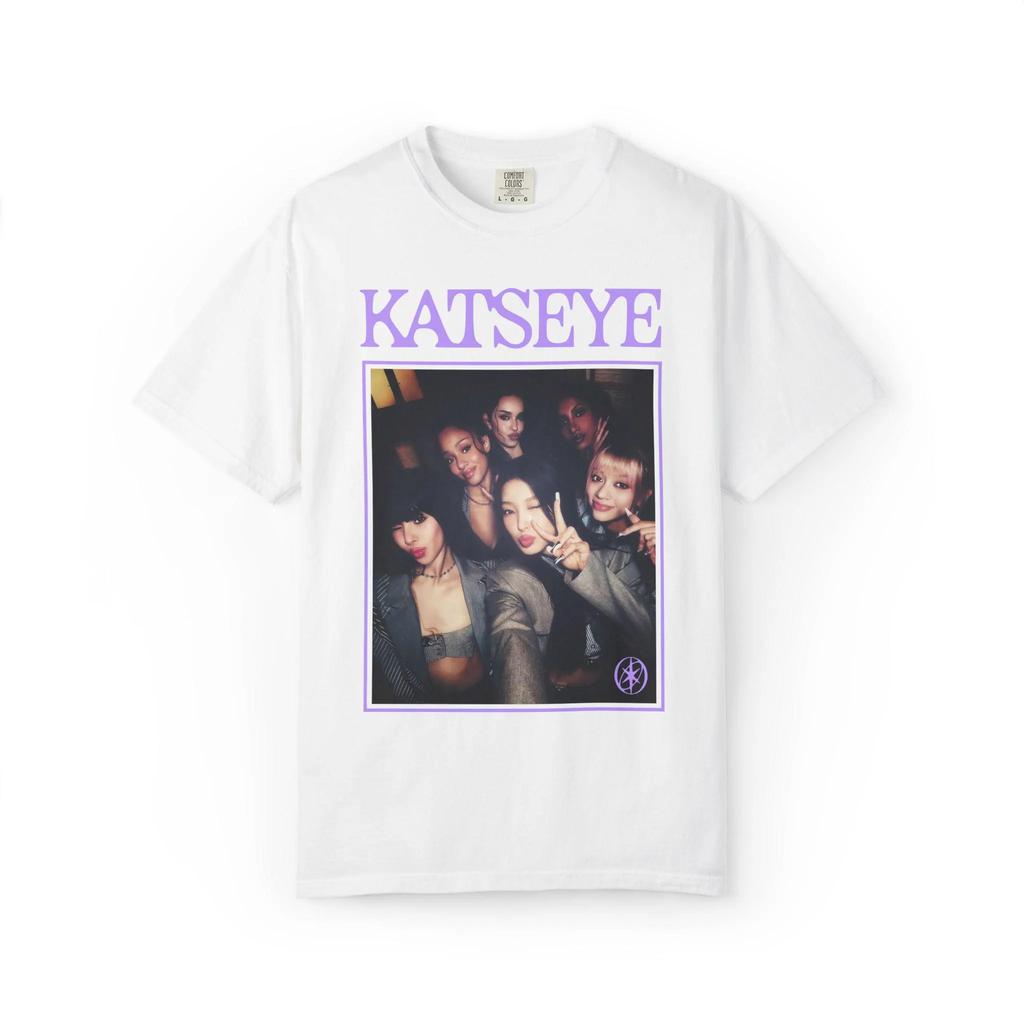 Katseye Unisex-Kurzarm-T-Shirt für Jungen und Mädchen mit K-Pop-Styles wie Megan Daniella Manon Lara Sofia und Yunchae