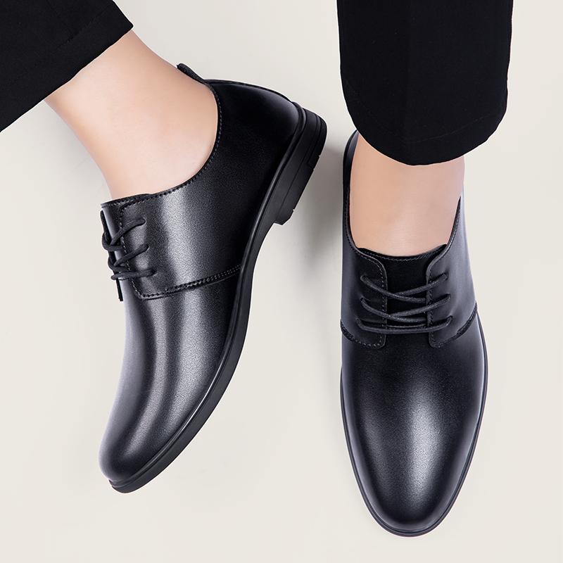 Men Minimalist Oxfords Shoes Men Leather Casual Shoes 2025 New Elegantes Flats Business Shoes Lace-Up All-match Dress Footwear