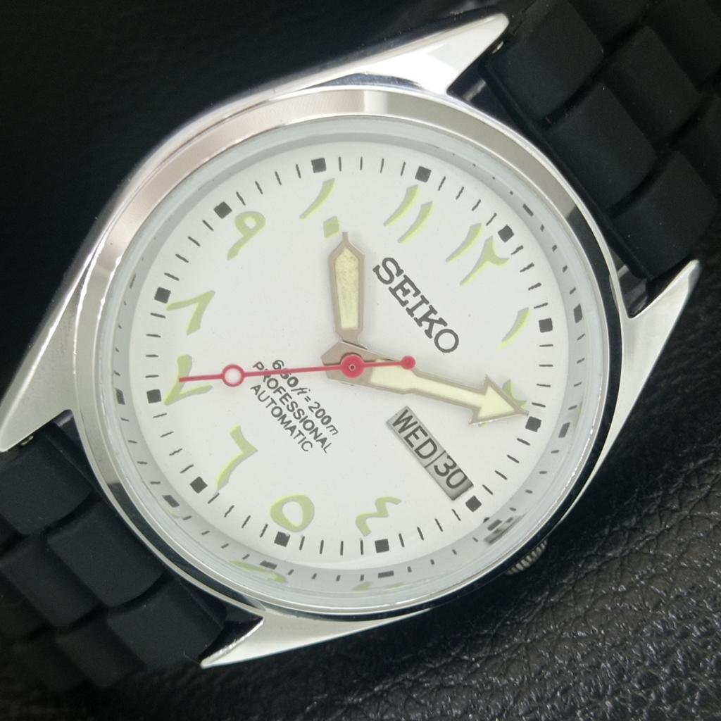 ОТРЕСТАВРИРОВАННЫЕ ВИНТАЖНЫЕ МУЖСКИЕ АВТОМАТИЧЕСКИЕ ЧАСЫ SEIKO 6309A ЯПОНИЯ БЕЛЫЙ ЦИФЕРБЛАТ a442733-1