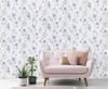 HaoHome Blue Floral Wallpaper Modern Floral Peel and Stick Wallpaper Self-Adhesive Waterproof Removable Contact Paper