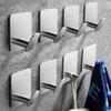 8Pcs Towel Hooks For Bathrooms Adhesive Wall Hooks For Hanging Robe Coat Stick On Hooks No Damage Stainless Steel