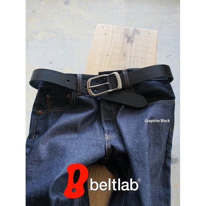 [Beltra Lab] Belt BLLB0355 (Graphite Black)Made in Japan, for Men & Women.Genuine [Himeji Leather], Simple & Durable.38mm Width, Horse Shoe
