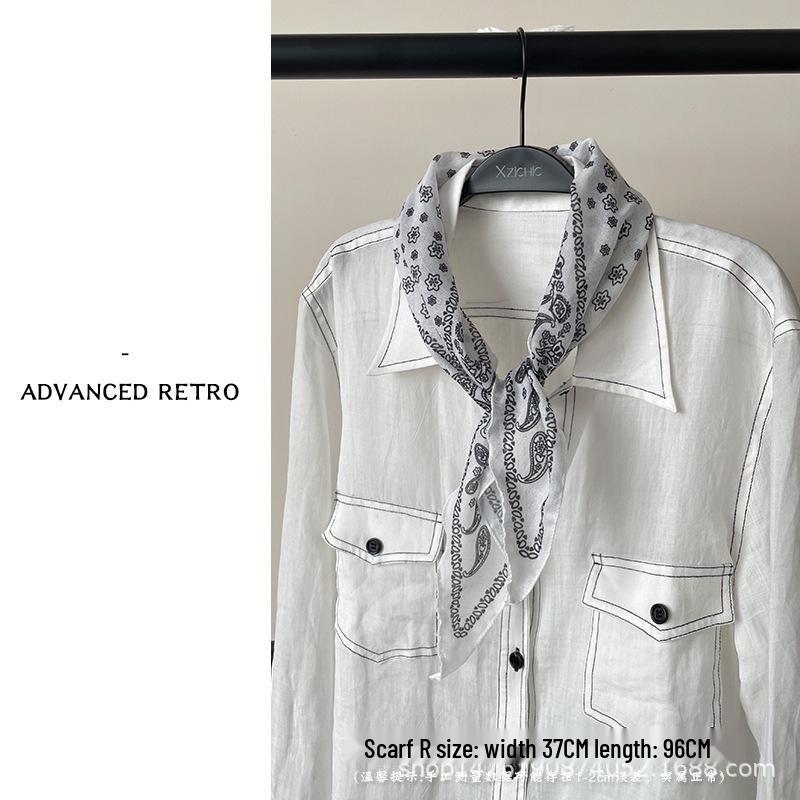 High-End Beaded Bandana Scarf: Spring & Autumn Fashion Accessory