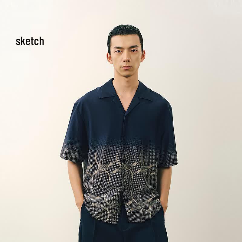 Croquis Men s Summer Loose Fit Short Sleeve Shirt S