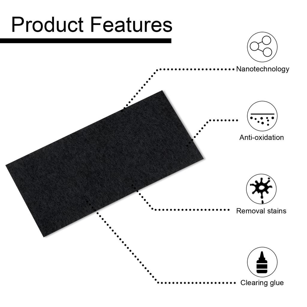 6PACK Black Car Scratch Wipe Nano Glitter Cloth Car Scratch Water Damage Cleaning Scratch Care Maintenance