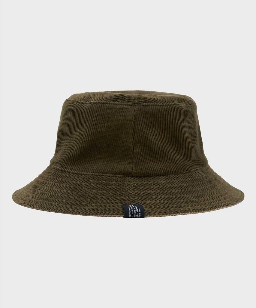 FFEFF STUDIO Corduroy Reversible Bucket Hat (Beige/Khaki)
