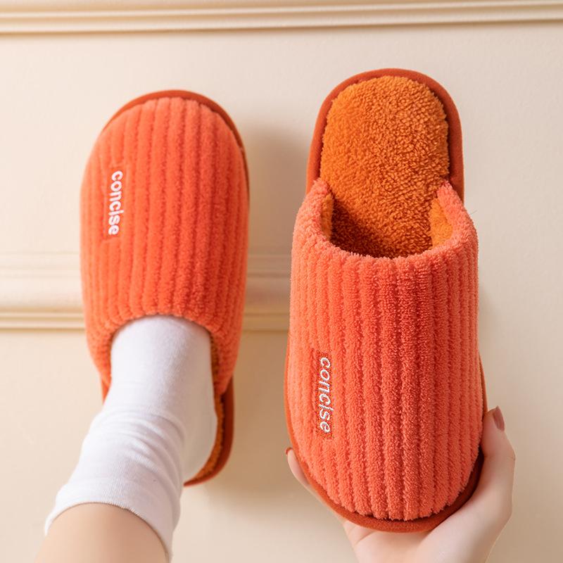 Cotton Slippers for Women In Winter, Suitable for Home Use In Spring and Autumn, Indoor Warmth and Anti Slip Home, Cixi Winter Couple, Plush Men