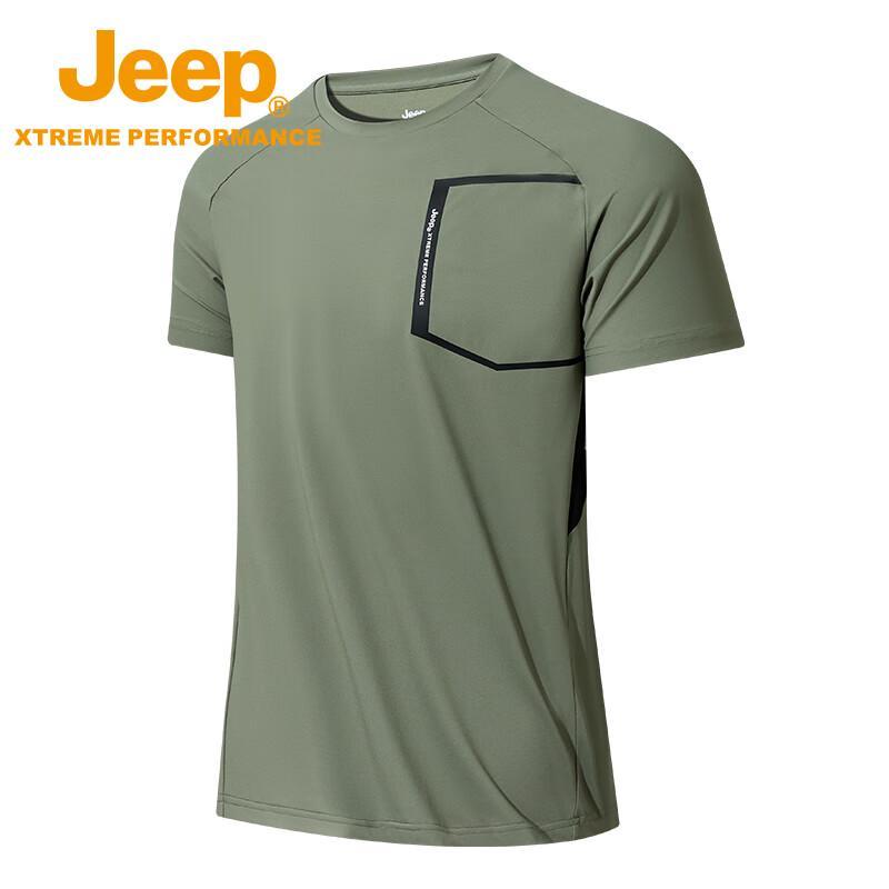 JEEP Men s Cool-feel Breathable Round Neck T-shirt 2XL