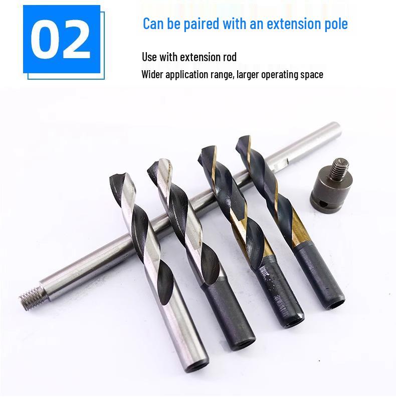 Twist Drill Bit Set for Woodworking (14-25mm, M10 Thread)