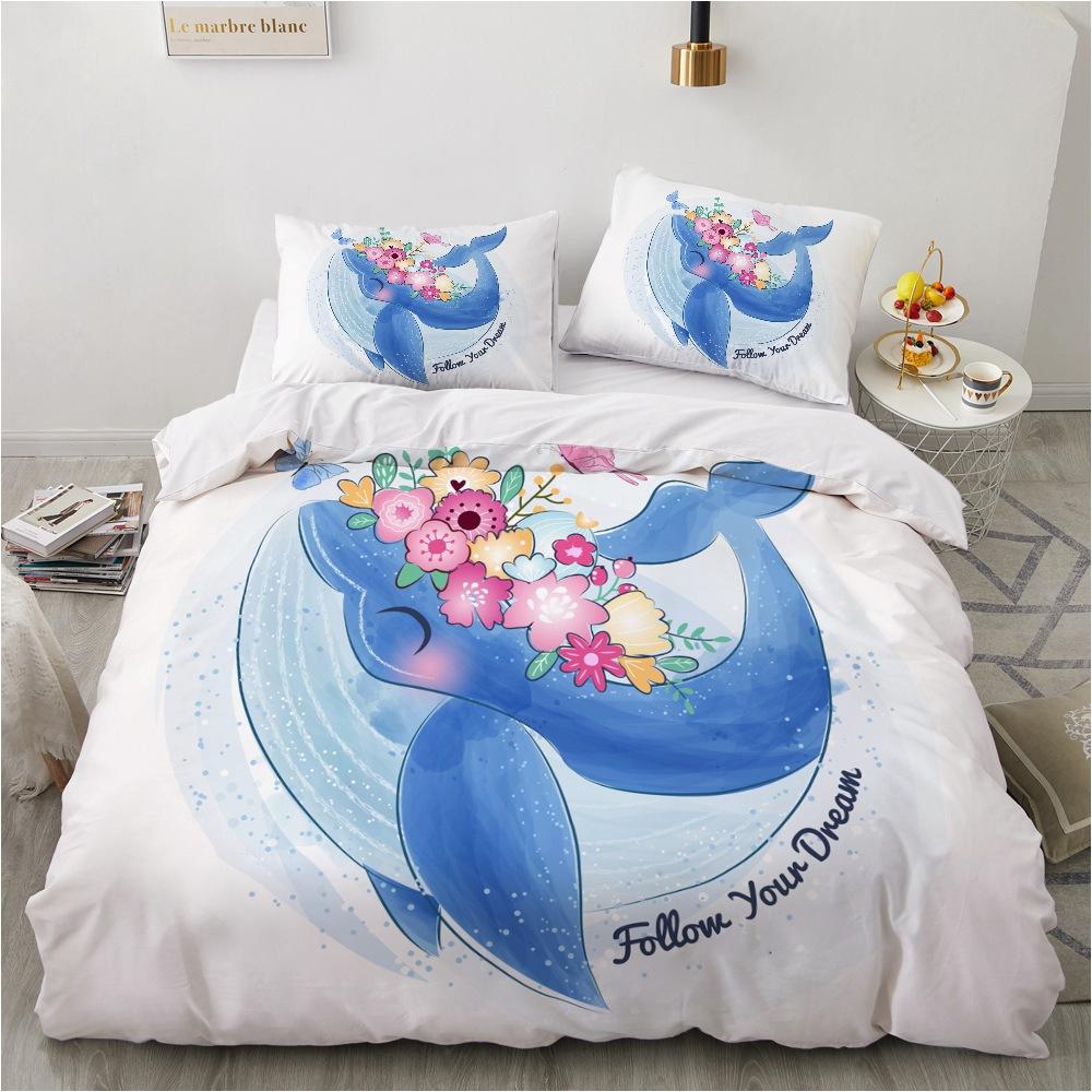 2/3pcs bedding set Digital Print Comfortable Duvet Cover for Home Bedroom Decoration, 1 Duvet Cover and 2pillowcase with Zippers