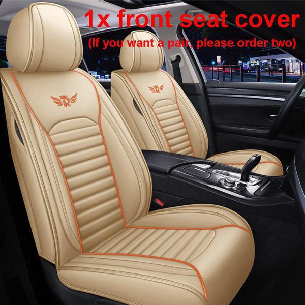 Universal Car Seat Cover Luxury Car Single Front Seat Mat PU Leather Full cover Cushion Protector Cover
