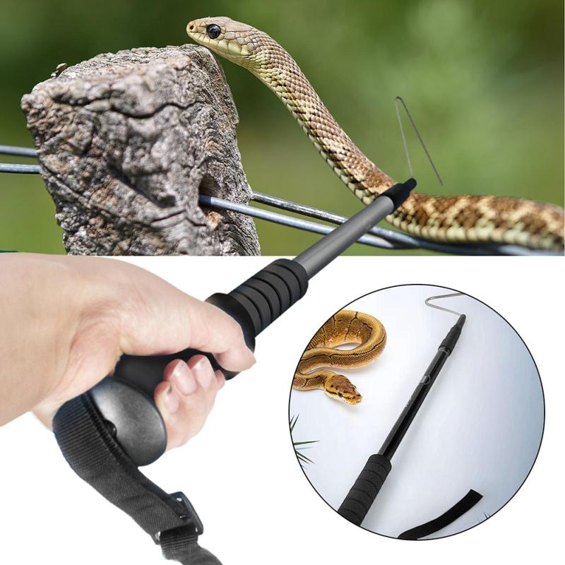 Retractable Snake Hook 70-140 Cm Lengthened Reinforced Anti-bite Reptile Hook Catcher Stick With